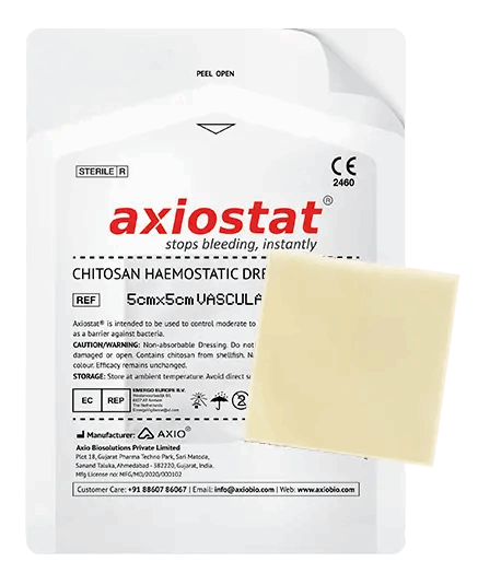 Axiostat L88 Hemostatic Trauma Patch – 100% Chitosan - Based Bleeding Control Solution - Axiobio