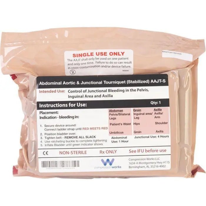 Abdominal Aortic and Junctional Tourniquet - Stabilized (AAJT - S) - Compression Works