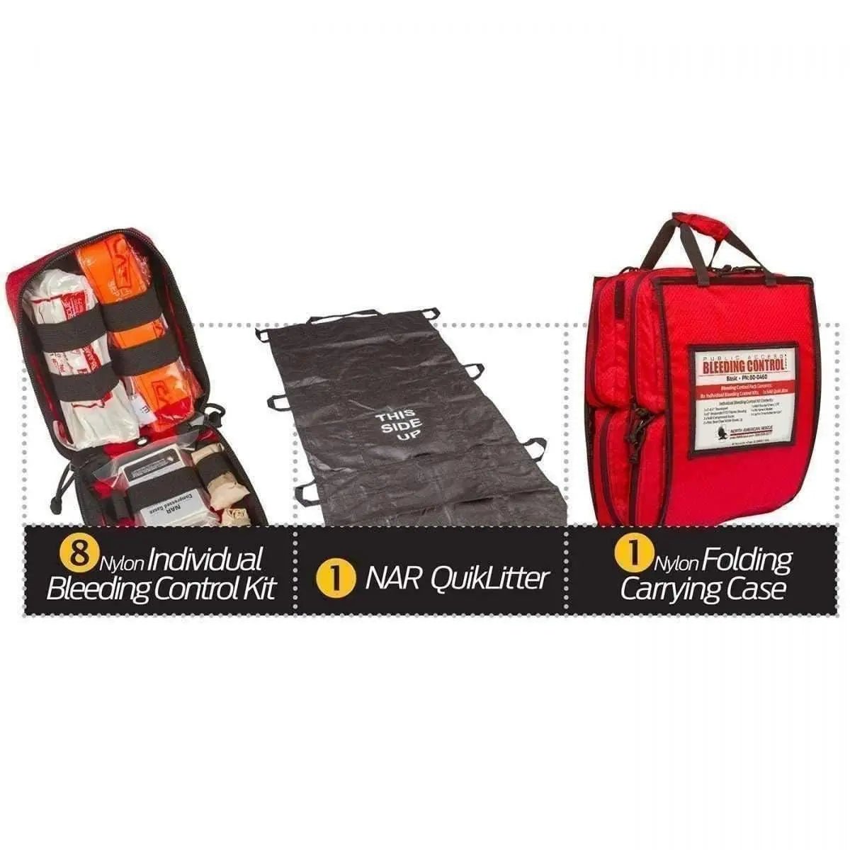 D - BCRK Public Access Bleeding Control 8 Pack - Nylon - North American Rescue