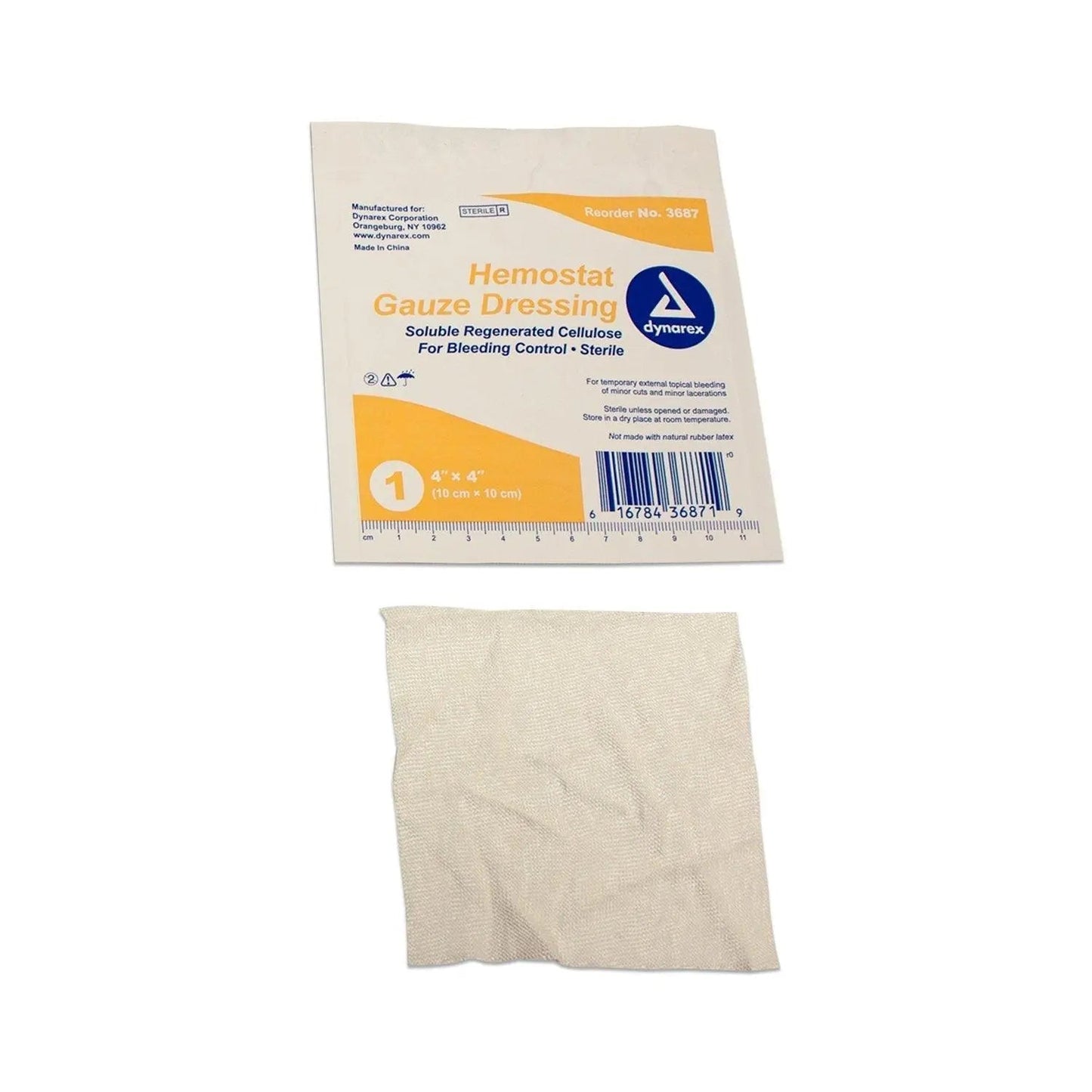 Hemostatic Dressing 4" x 4" - Dynarex