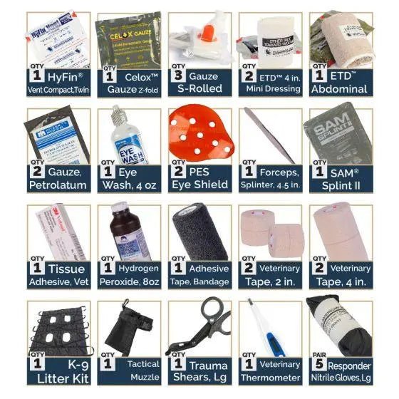 K - 9 Tactical Field Kit – Canine Emergency Medical - North American Rescue