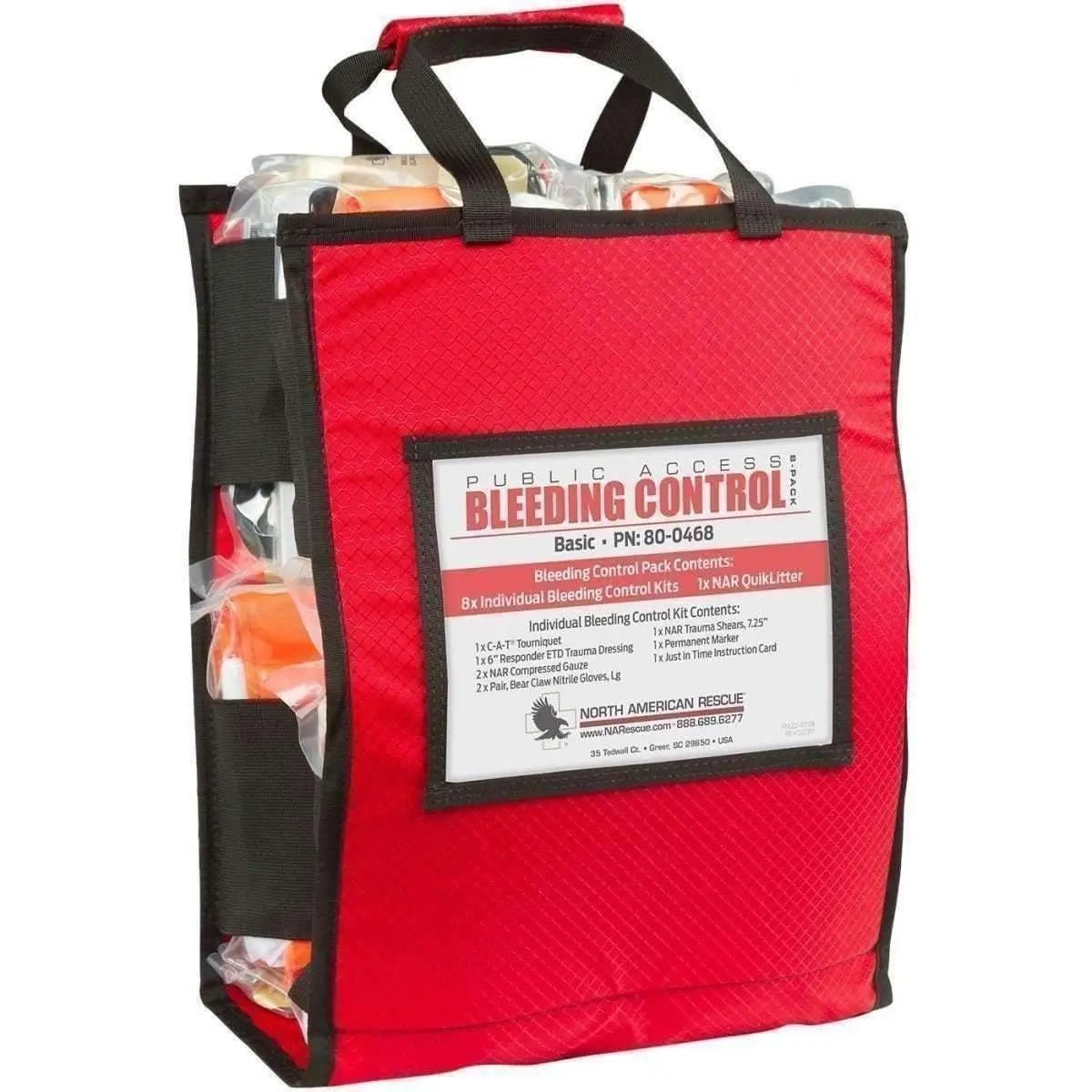 Public Access Bleeding Control 8 Pack - Vacuum Sealed - North American Rescue