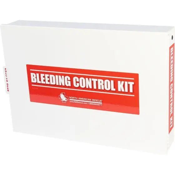 Public Access Bleeding Control Station - 8 - PACK Nylon Pouch - Low Profile Metal Station - North American Rescue
