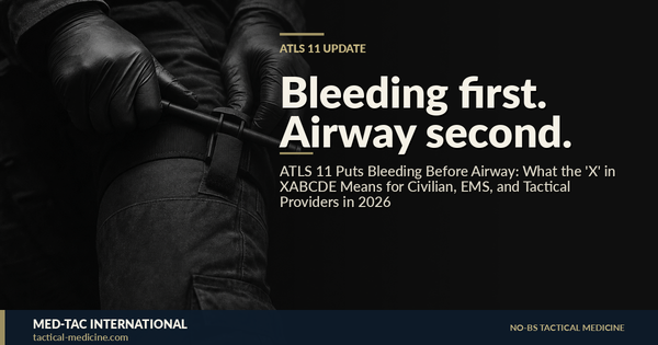 ATLS 11 Puts Bleeding Before Airway: What the 'X' in XABCDE Means for Civilian, EMS, and Tactical Providers in 2026