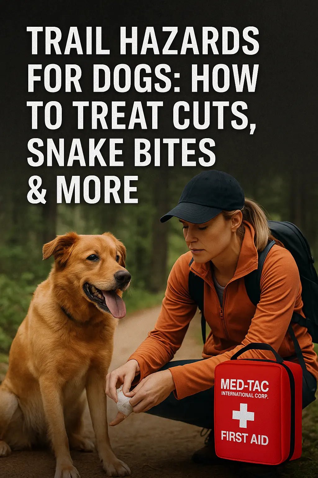 Trail Hazards for Dogs: How to Treat Cuts, Snake Bites, and Heat Stroke - MED-TAC International Corp.
