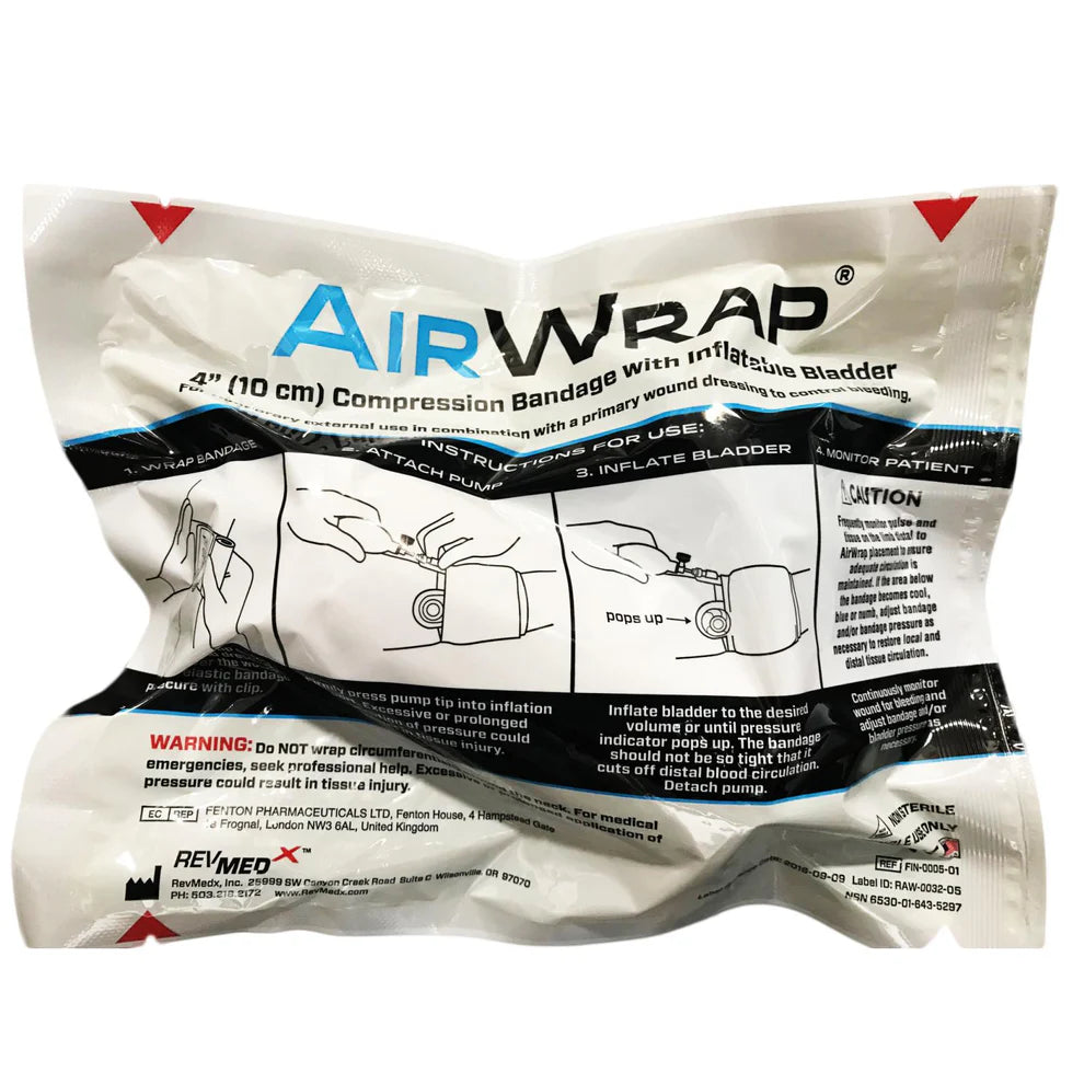 AIRWRAP 4" Compression Bandage w/Inflatable Bladder RevMedX