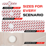 POW Essentials Pack contents: pressure wraps and pressure strips