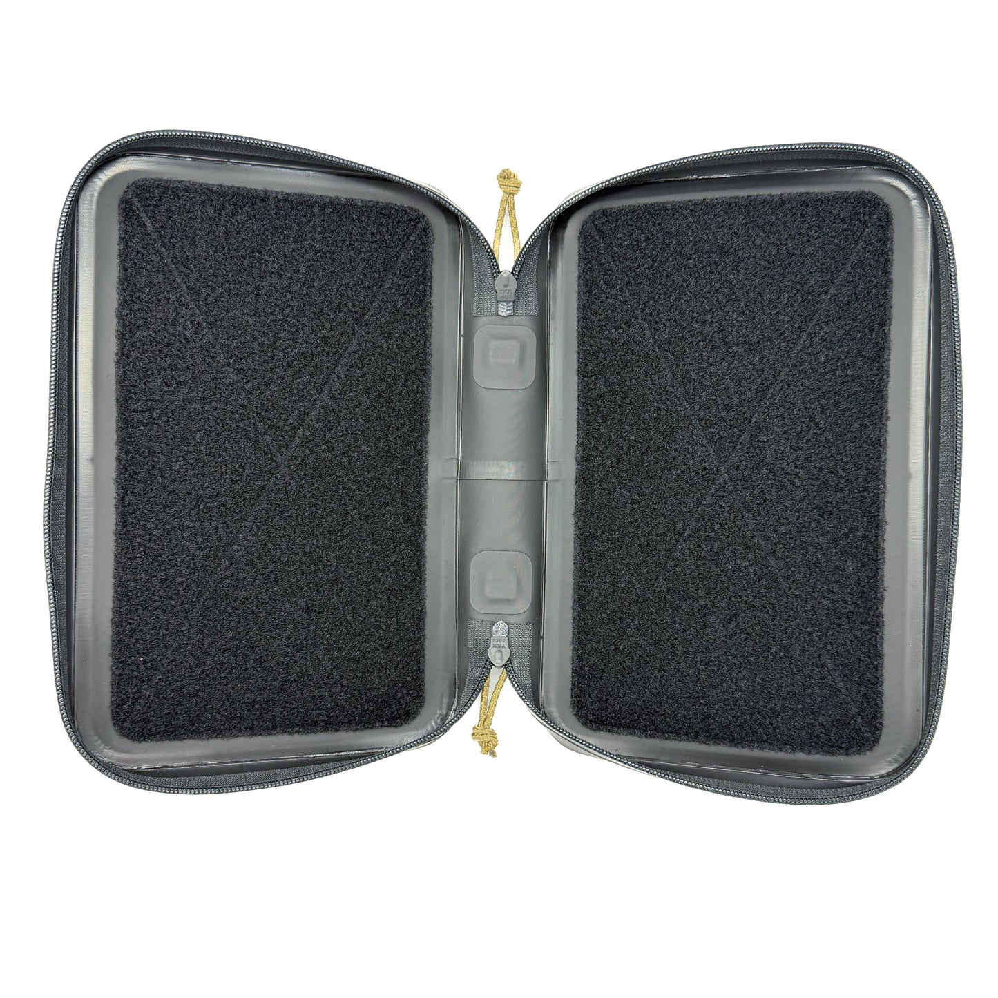 PFC Pouch full clamshell opening showing dual-sided loop Velcro interior