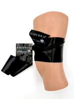 READY WRAP pressure wrap applied in overlapping circumferential turns to a training manikin thigh