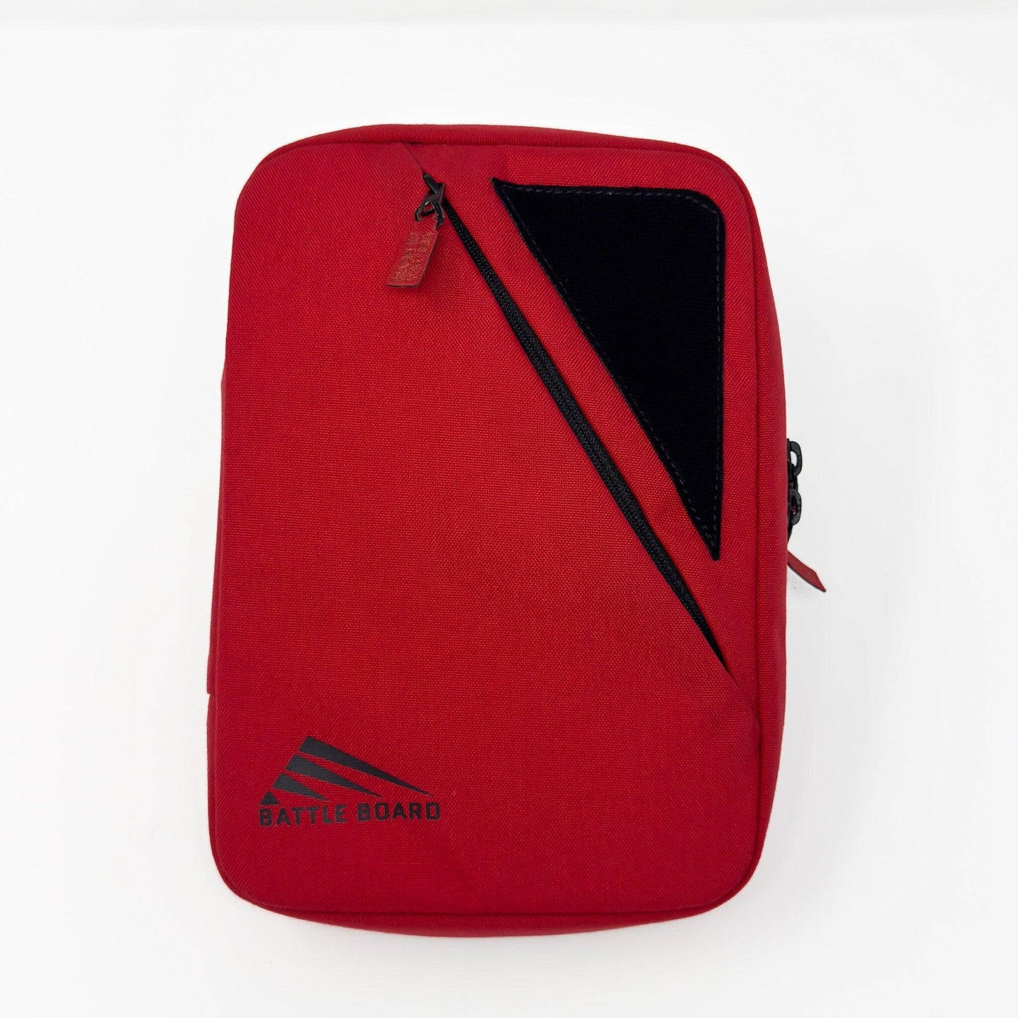 REX Modular Case open showing bright loop-lined interior for panel attachment