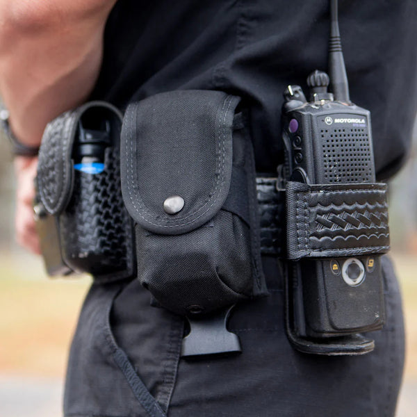 Police officer duty belt with mounted medical gear