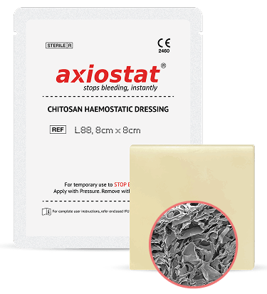 Axiostat® L88 Hemostatic Trauma Patch — 8 × 8 cm Chitosan - Axiobio