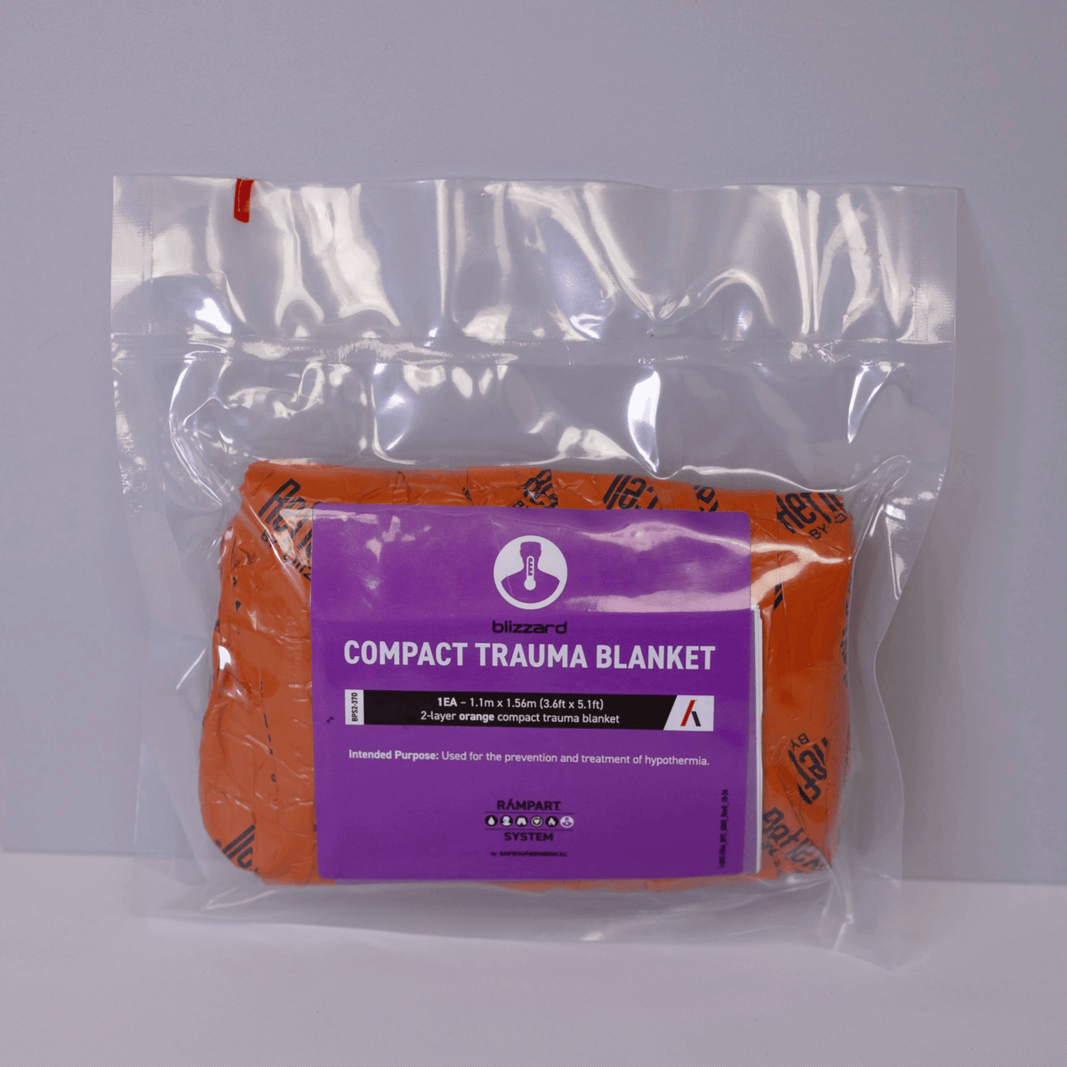 Blizzard™ 2-Layer Compact Trauma Blanket (Case of 50) - Safeguard Medical