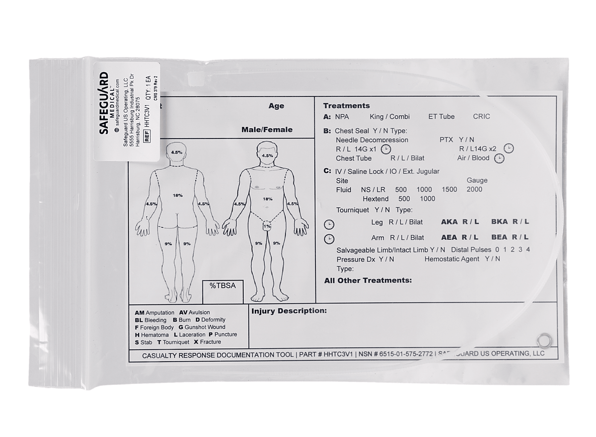 Casualty Card, Army - 4.25" x 6.5" - Safeguard Medical
