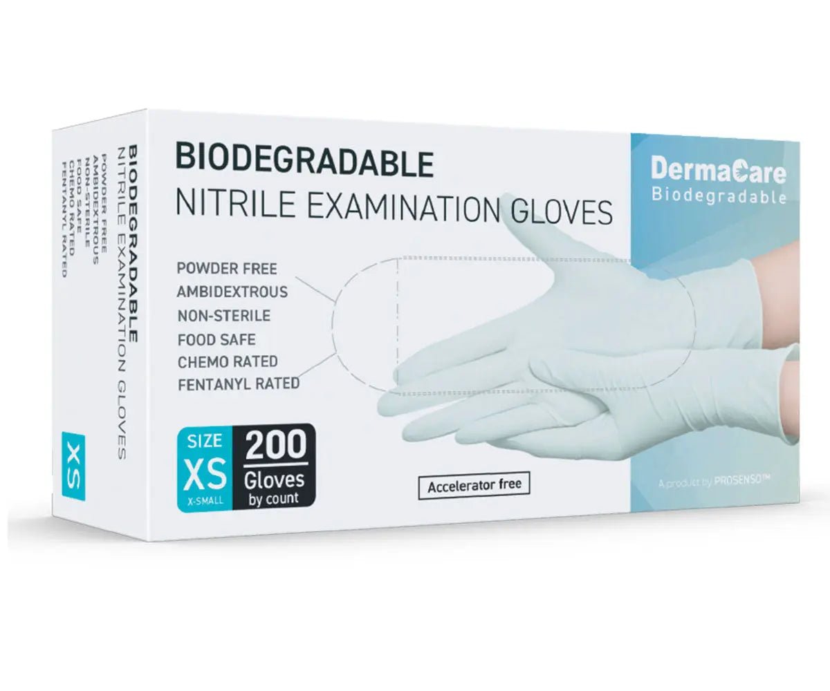 DermaCare Biodegradable Nitrile Examination Gloves - case of 2000 gloves - MEDTECH Resource