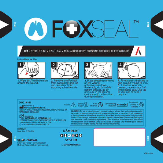 FoxSeal™ Occlusive Dressing (pack of 2) - Safeguard Medical