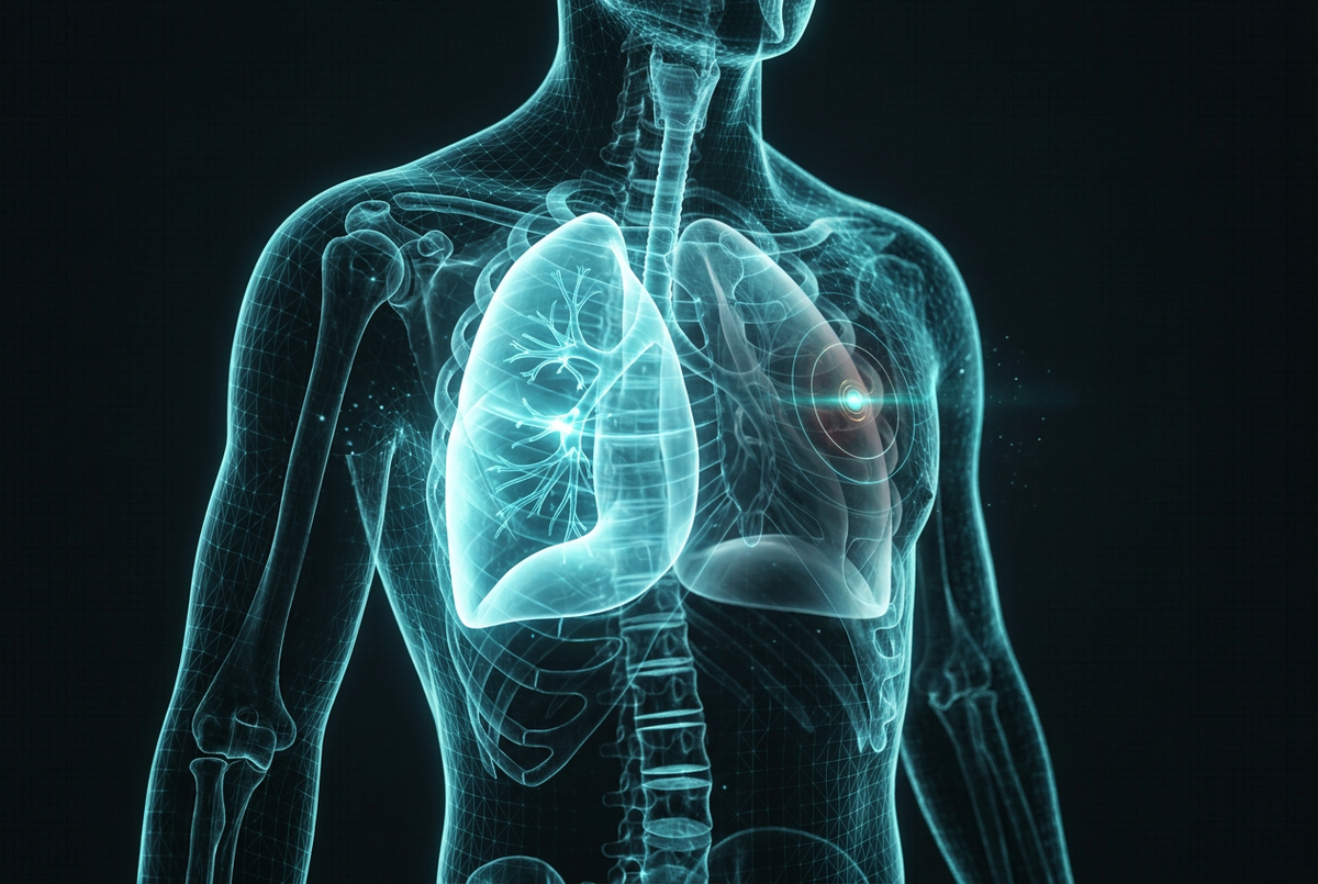 Clinical diagram: chest seal application zone on the torso