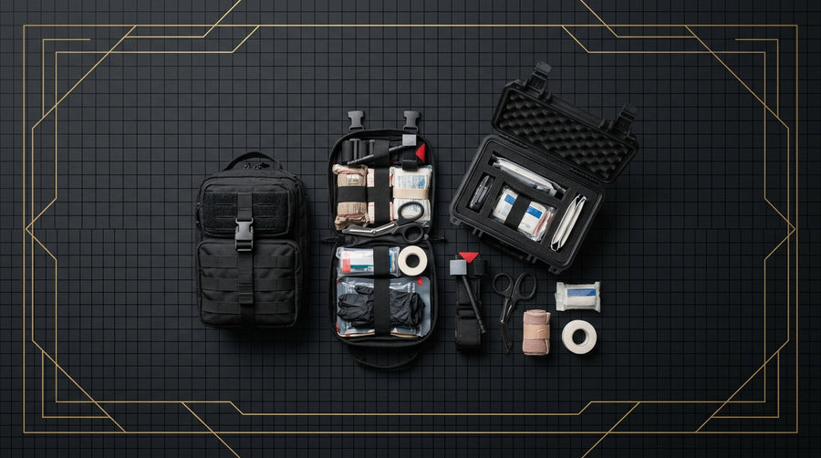 Range safety officer ballistic trauma gear with EAP clipboard