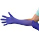 Skin Armour long purple nitrile glove on arm extending past elbow