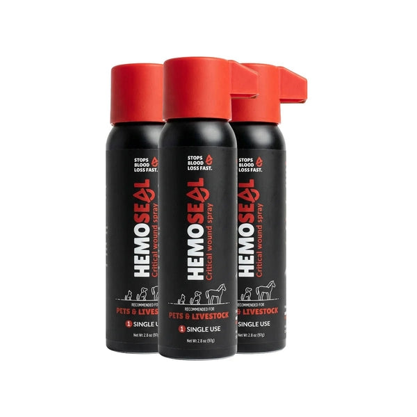 HemoSEAL™ Pet Wound Spray - Rapid Bleeding Control for Dogs, Cats & Livestock - BC3 Technologies