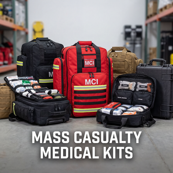 Mass casualty trauma caches arranged for emergency venue response