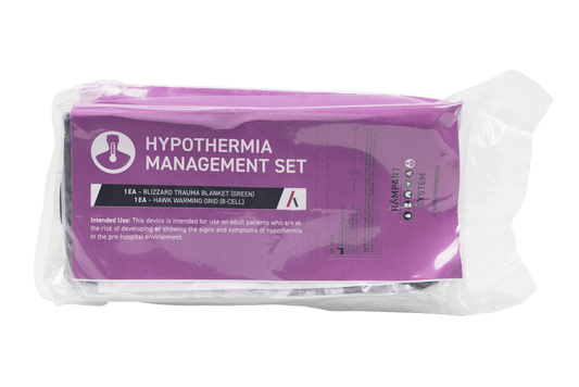 Hypothermia Management Set - Blizzard™ 3-layer Blanket (GR) & Grid (8 Cell) - Safeguard Medical