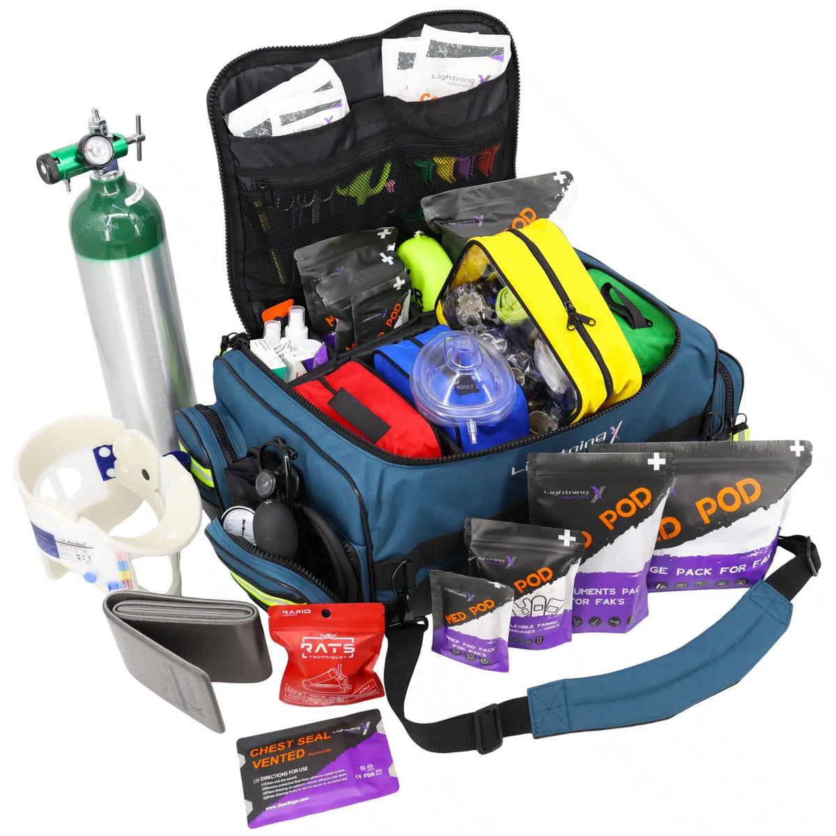 Lightning X Premium Modular ALS Oxygen Trauma Kit | MB65-SKD - Lightning X