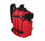 Lightning X Tactical Assault Backpack + 4 Modular Pouches w/ Trauma & Bleeding Fill Kit | PB89-SKM-MBP4 - Lightning X
