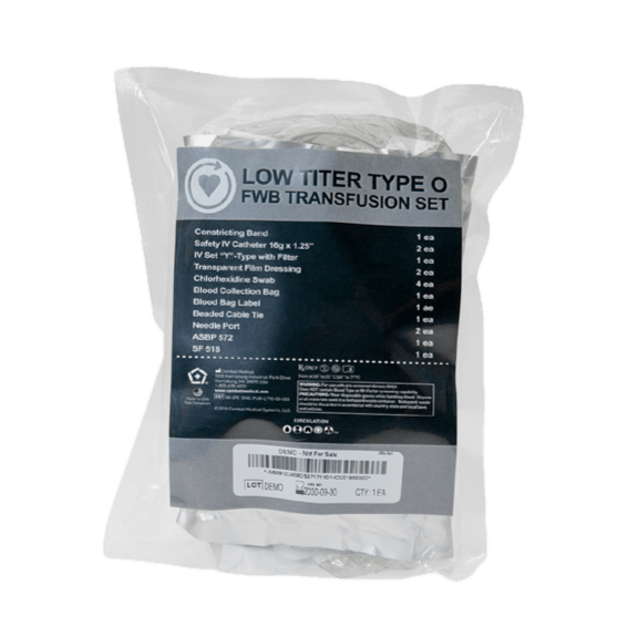 Low Titer Type - O Whole Blood (LTOWB) Transfusion Set - Safeguard Medical Online