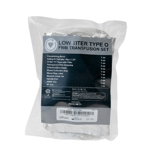 Low Titer Type - O Whole Blood (LTOWB) Transfusion Set - Safeguard Medical Online