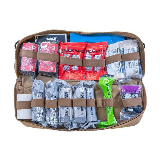 Mojo® Combat Lifesaver Bag - Coyote Brown, Intermediate - Safeguard Medical
