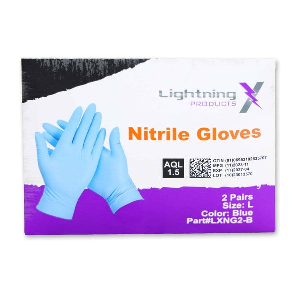 Nitrile Exam Gloves Two Pair Carded - PPE