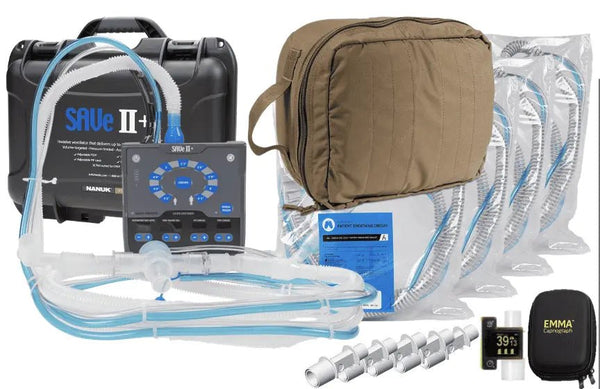 SAVe II+™ Ventilator Kit w/ EMMA® Capnograph Helicopter Starter Set - AutoMedX