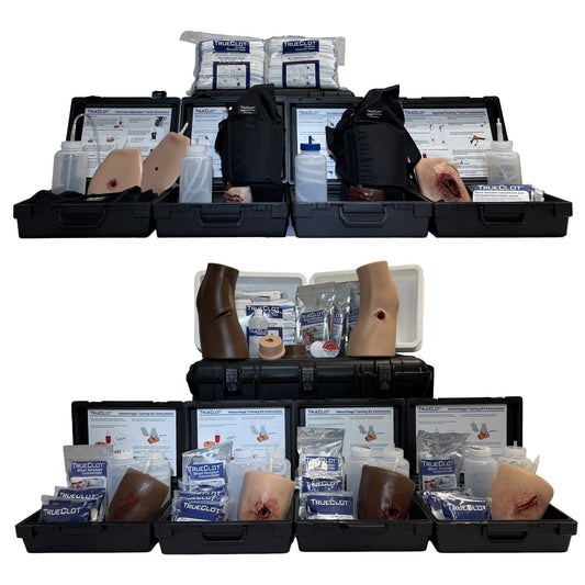 TrueClot Expanded Scenario & Classroom Bleeding Control Training Kit (50+ Students) - TrueClot