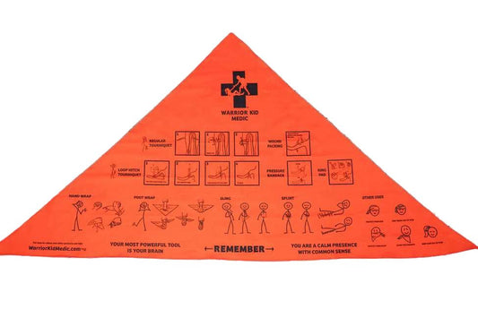 Warrior Kid Medic Multi‑Tool Bandana – All‑in‑One Trauma Tool Fabric - Warrior Kid Medic
