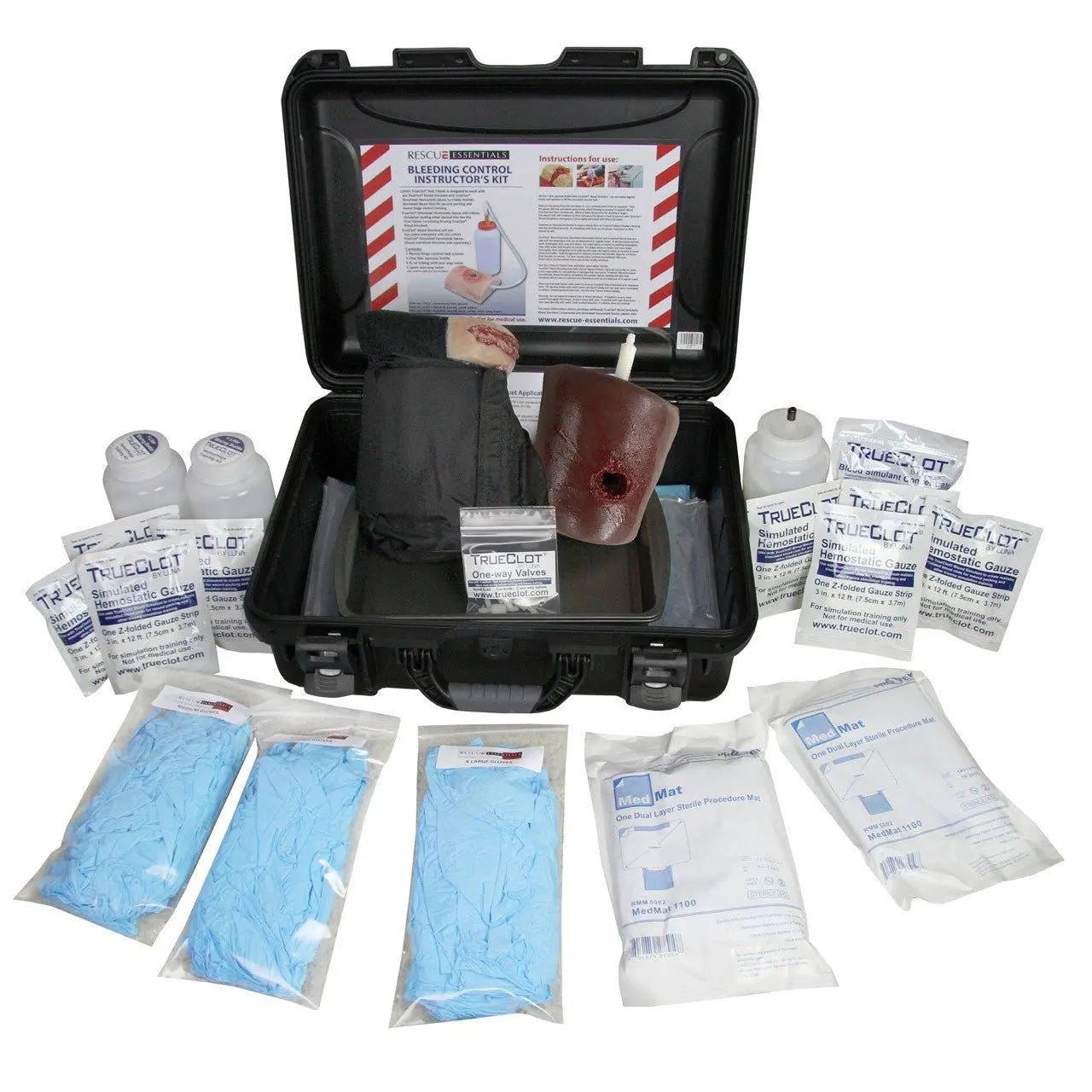 Bleeding Control Instructor's Kit w/Tourniquet Trainer - Trueclot