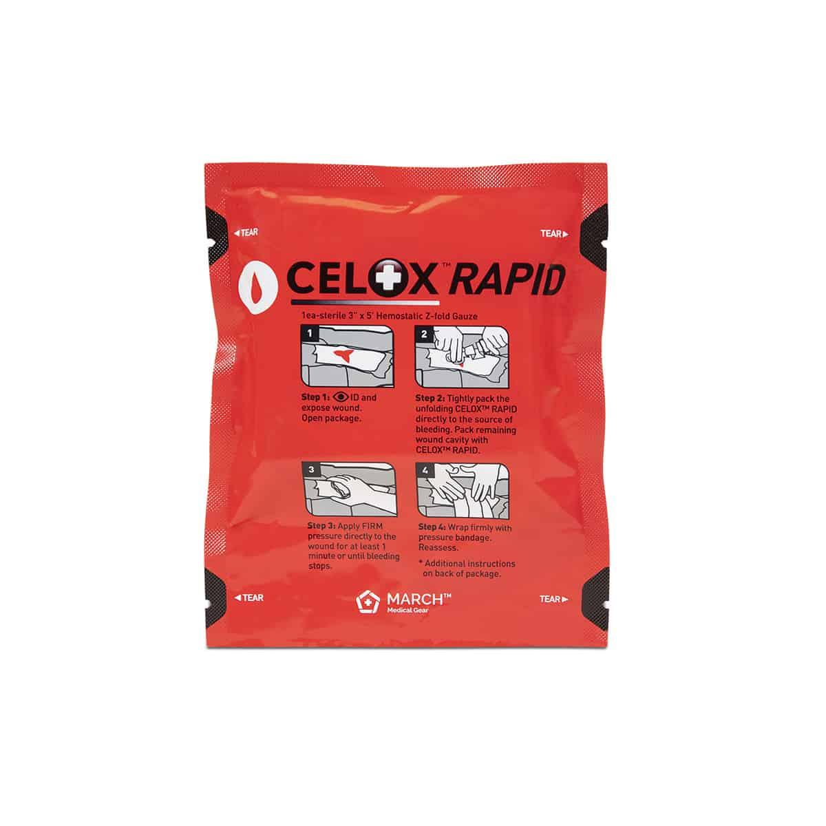 CELOX RAPID Hemostatic Wound Packing Gauze CELOX