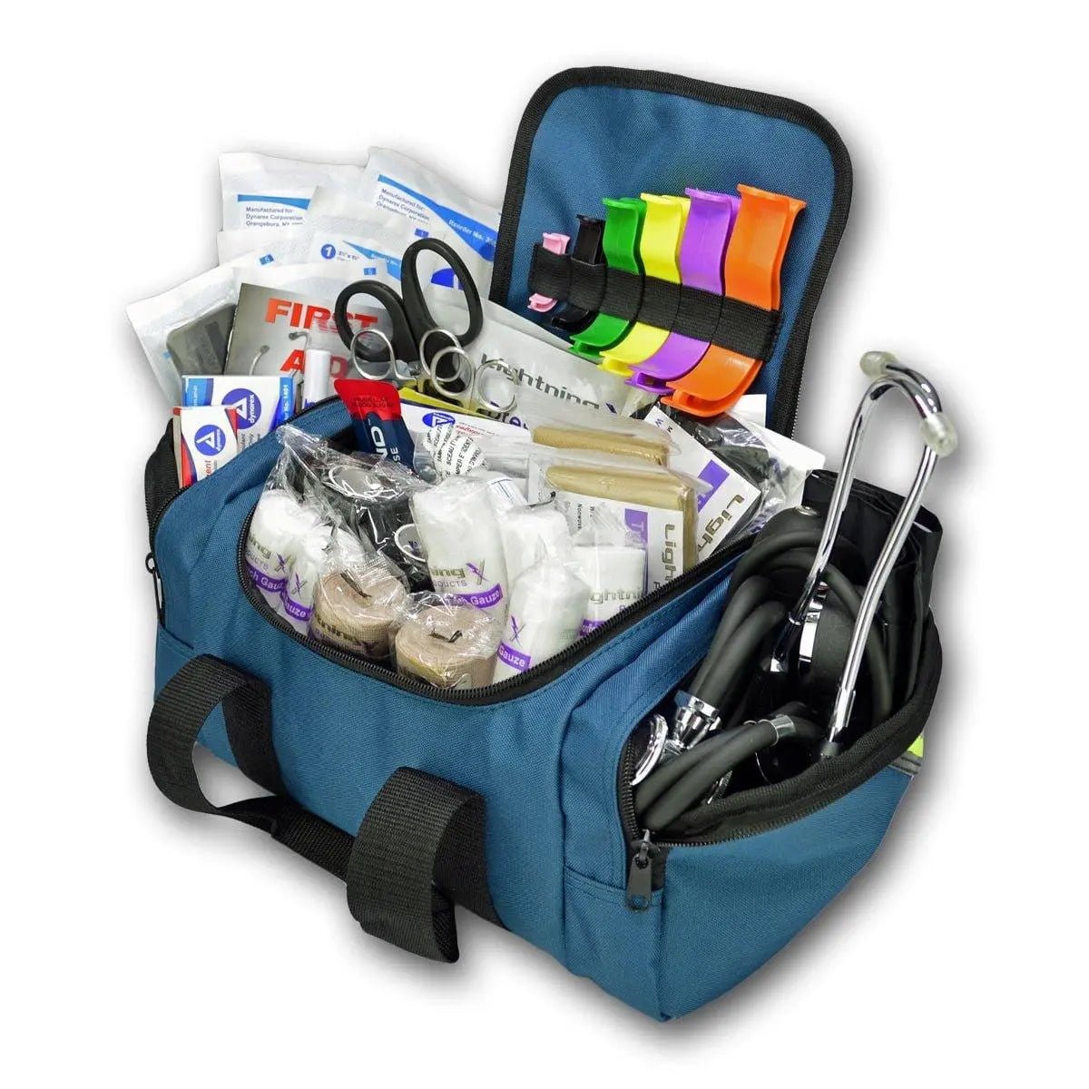 Compact First Responder Stocked Trauma Bag w/Fill Kit B - Lightning X