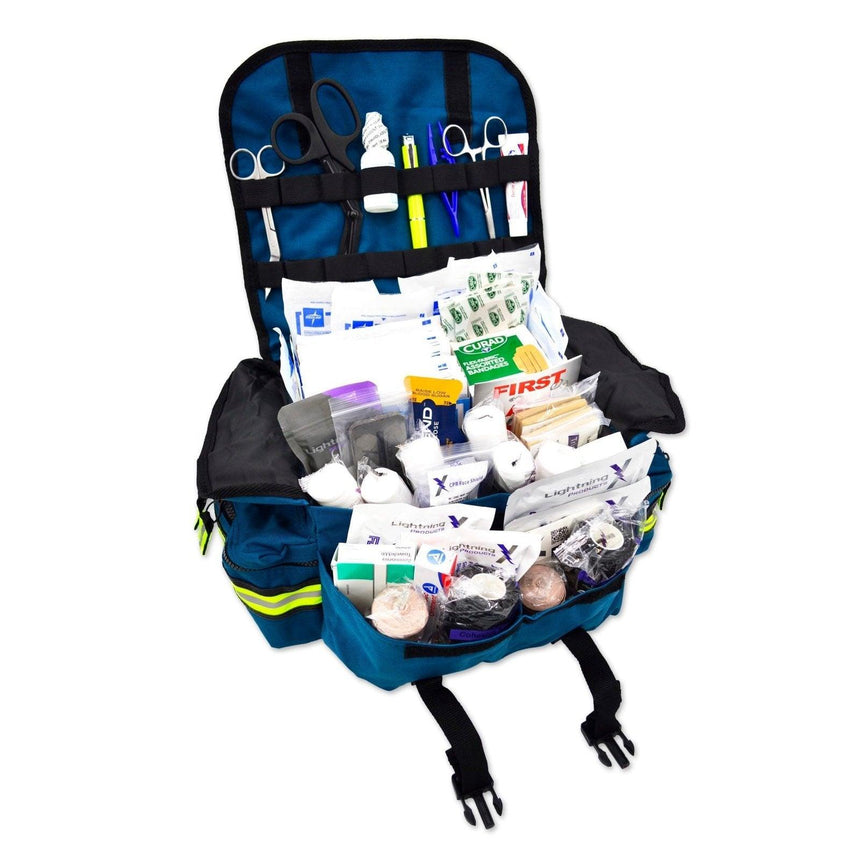 Lightning-X SMALL EMT Trauma Bag STOCKED w/Standard Fill Kit Lightning X