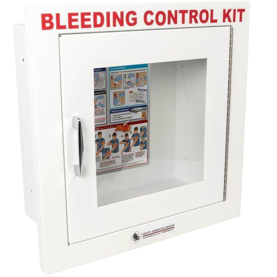 Metal Semi-Recessed Cabinet for Public Access Bleeding Control Packs - Vendor