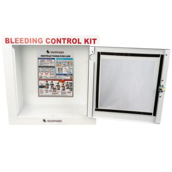 Metal Semi-Recessed Cabinet for Public Access Bleeding Control Packs North American Rescue