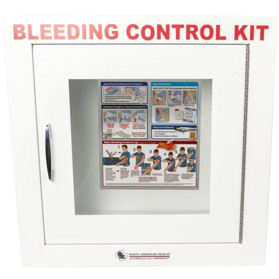 Metal Semi-Recessed Cabinet for Public Access Bleeding Control Packs - Vendor