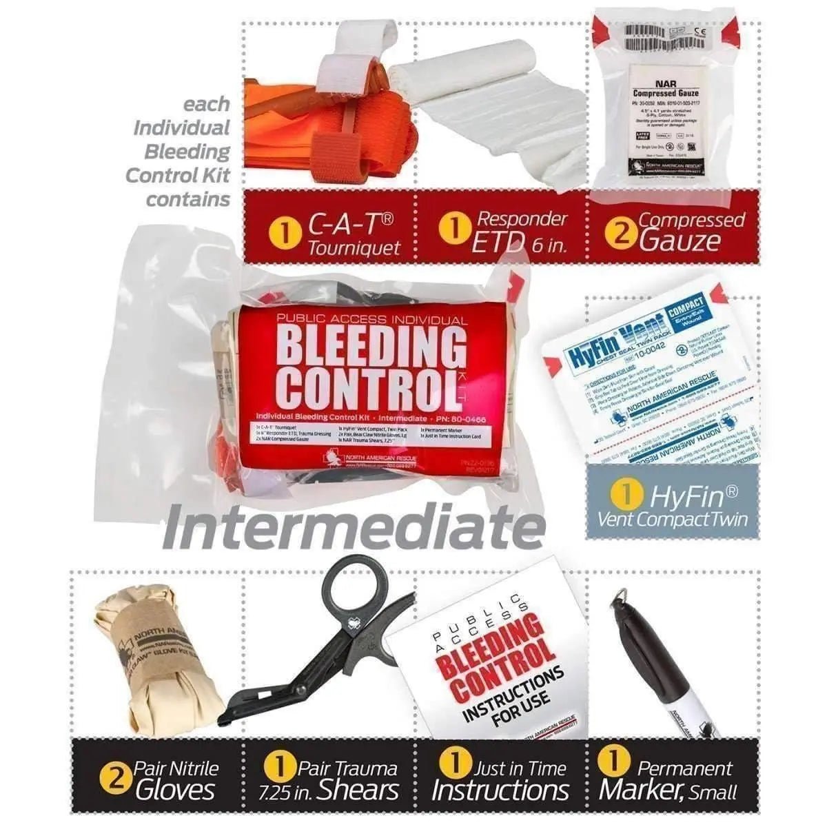 Public Access Bleeding Control 5 Pack - North American Rescue