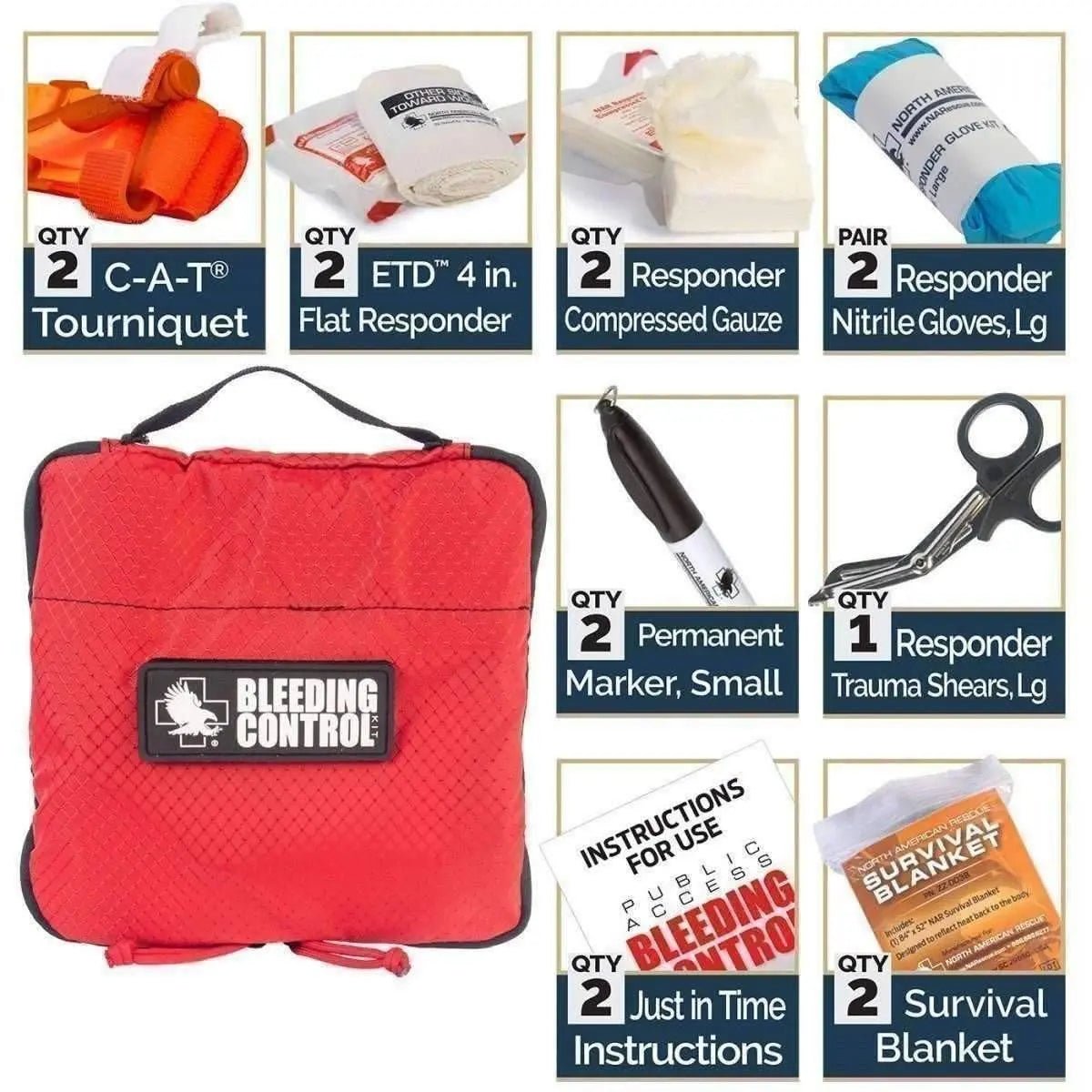 Public Access Bleeding Control (PABC) Twin Pack - North American Rescue