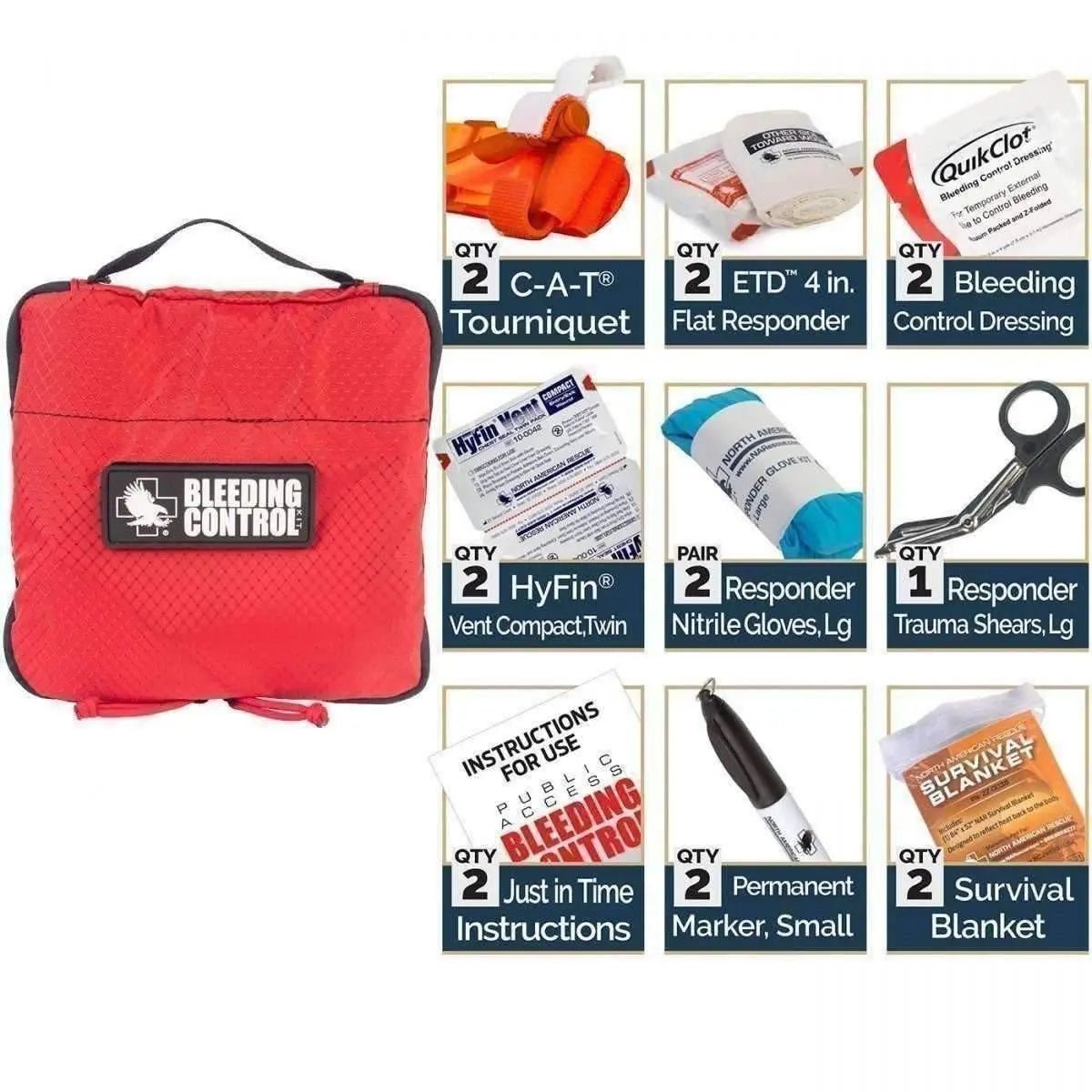 Public Access Bleeding Control (PABC) Twin Pack - North American Rescue