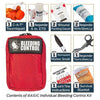 Öffentlich zugängliche Blutungskontrollstation - 8er-Pack Nylontasche - Durchsichtiges Polycarbonatgehäuse - Basic