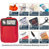 Public Access Bleeding Control Station - 8-PACK Nylon Pouch - Clear Polycarbonate Cabinet - Vendor