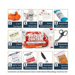 Public Access Bleeding Control Station - 8 - PACK VACUUM SEALED - Metal Semi - Recessed Cabinet - North American Rescue