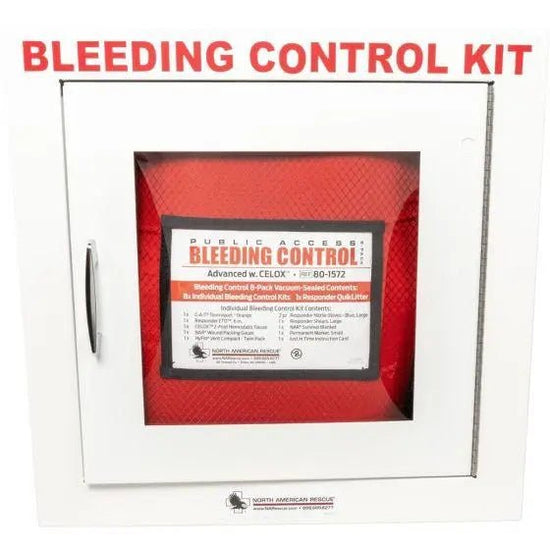Public Access Bleeding Control Station - 8-PACK VACUUM SEALED - Metal ...