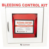 Public Access Bleeding Control Station - 8-PACK VACUUM SEALED - Metal Semi-Recessed Cabinet - Vendor